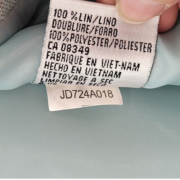 Le Suit Vintage 90s Pastel Linen Ladies Single Breasted Midi‎ Skirt Suit Set - Picture 16 of 16